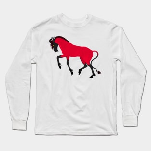 Halloween Horse Design - Yellow Eyes Long Sleeve T-Shirt